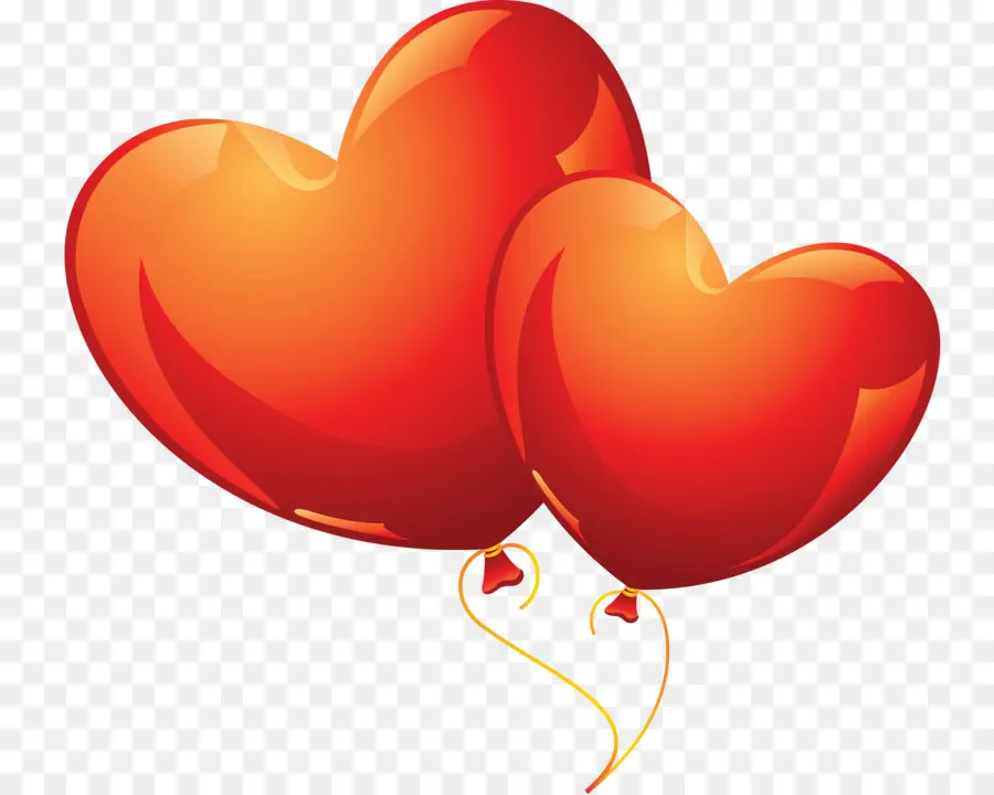 Globos De Corazon，Rojo PNG