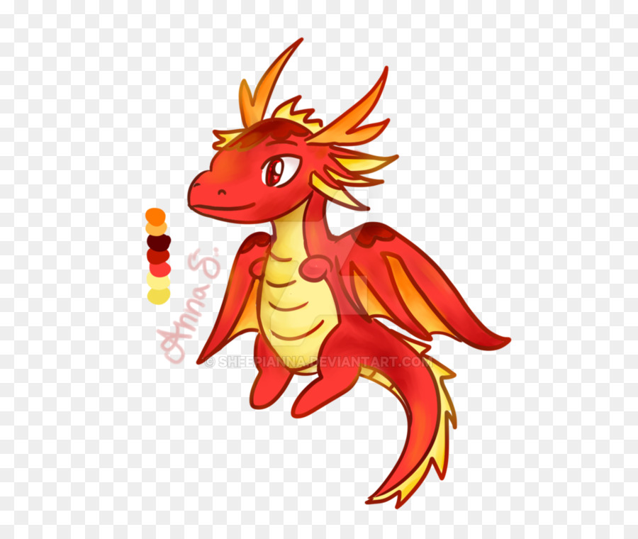 Dragón Naranja，Fantasía PNG