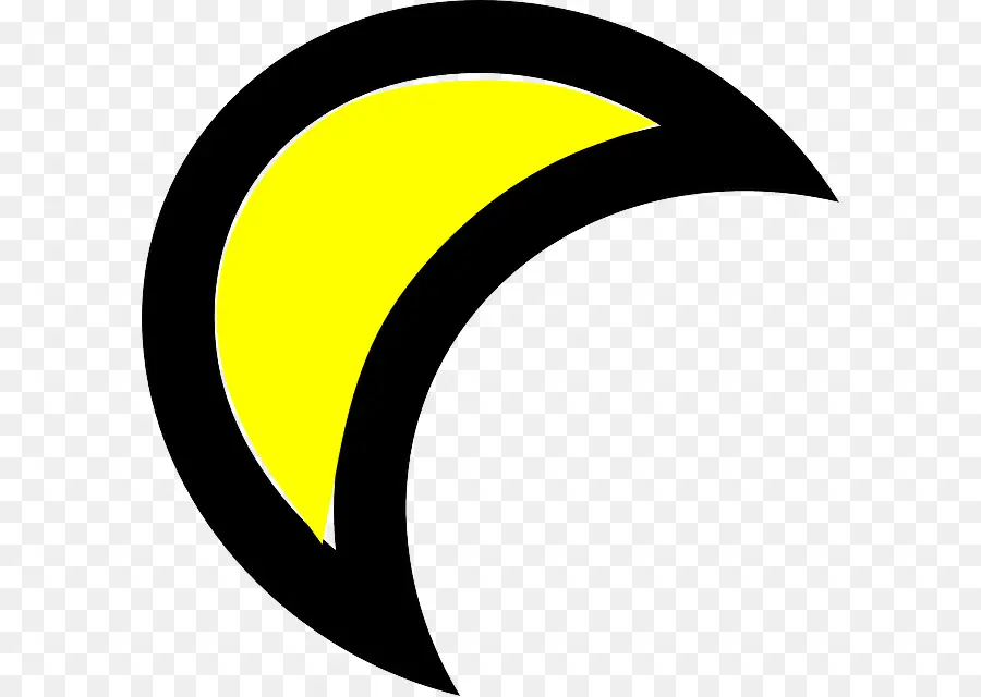 Luna Creciente，Amarillo PNG