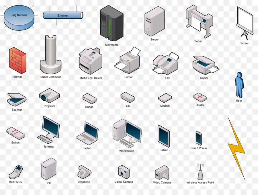 Diagrama De Red De Computadoras，Red De Computadoras PNG