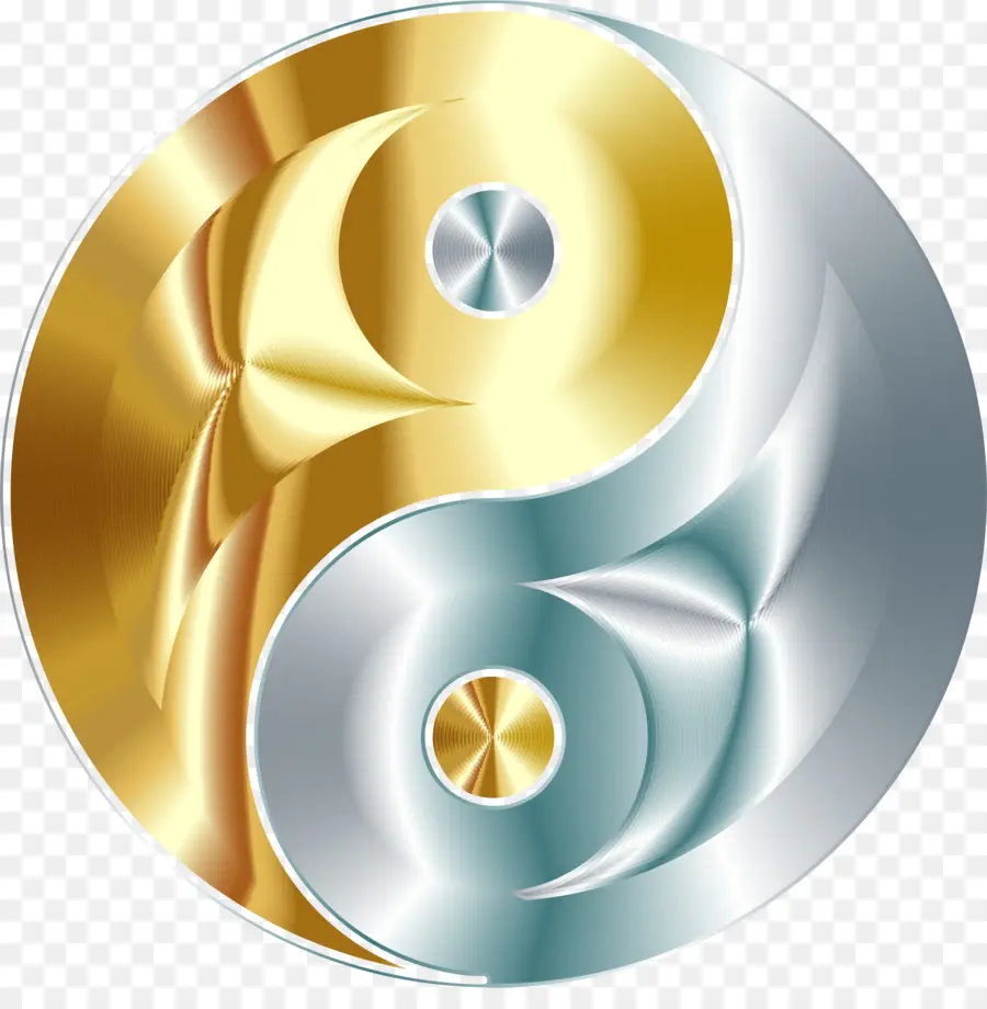 Yin Y Yang，Oro PNG