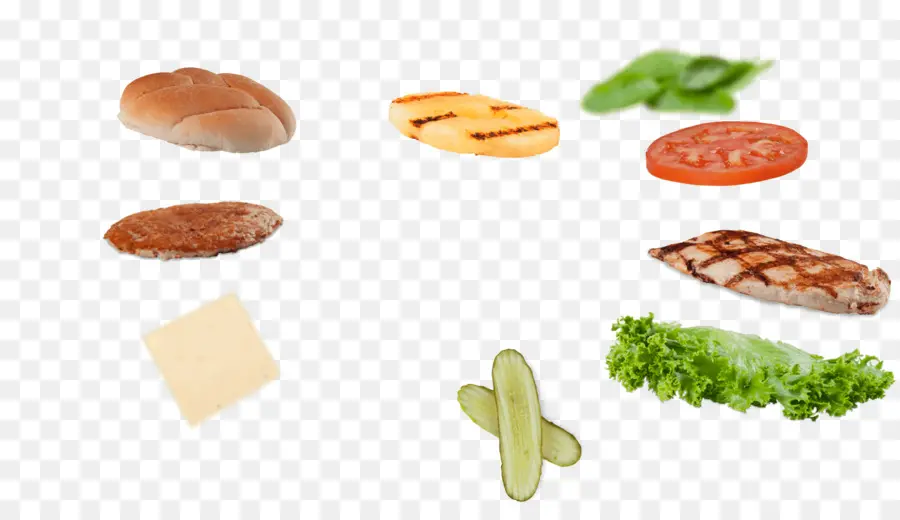 Ingredientes De La Hamburguesa，Hamburguesa PNG