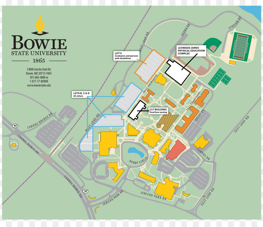 Bowie State University，Mapa PNG