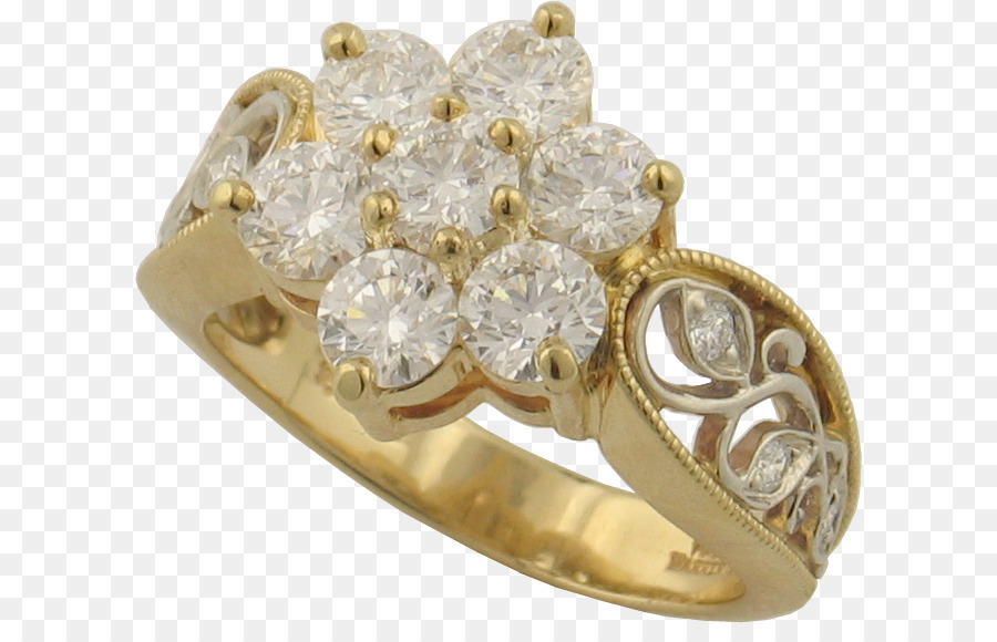 Anillo De Diamantes，Oro PNG