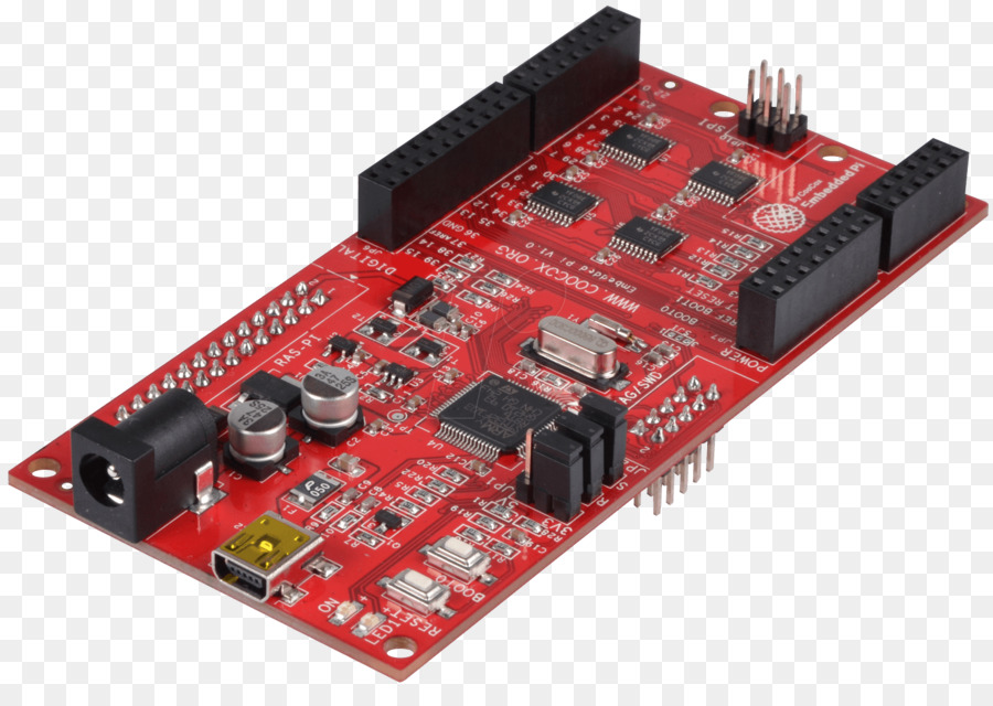 Placa De Circuito Roja，Microcontrolador PNG