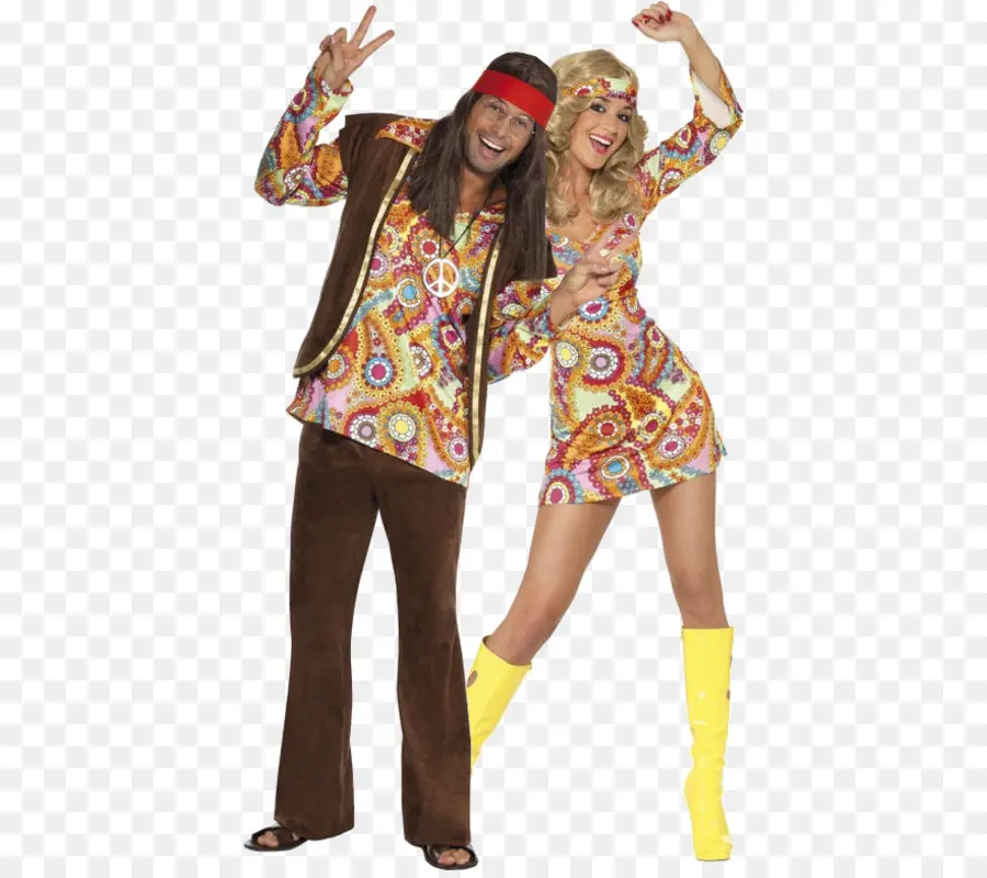 Disfraces Hippies，Retro PNG