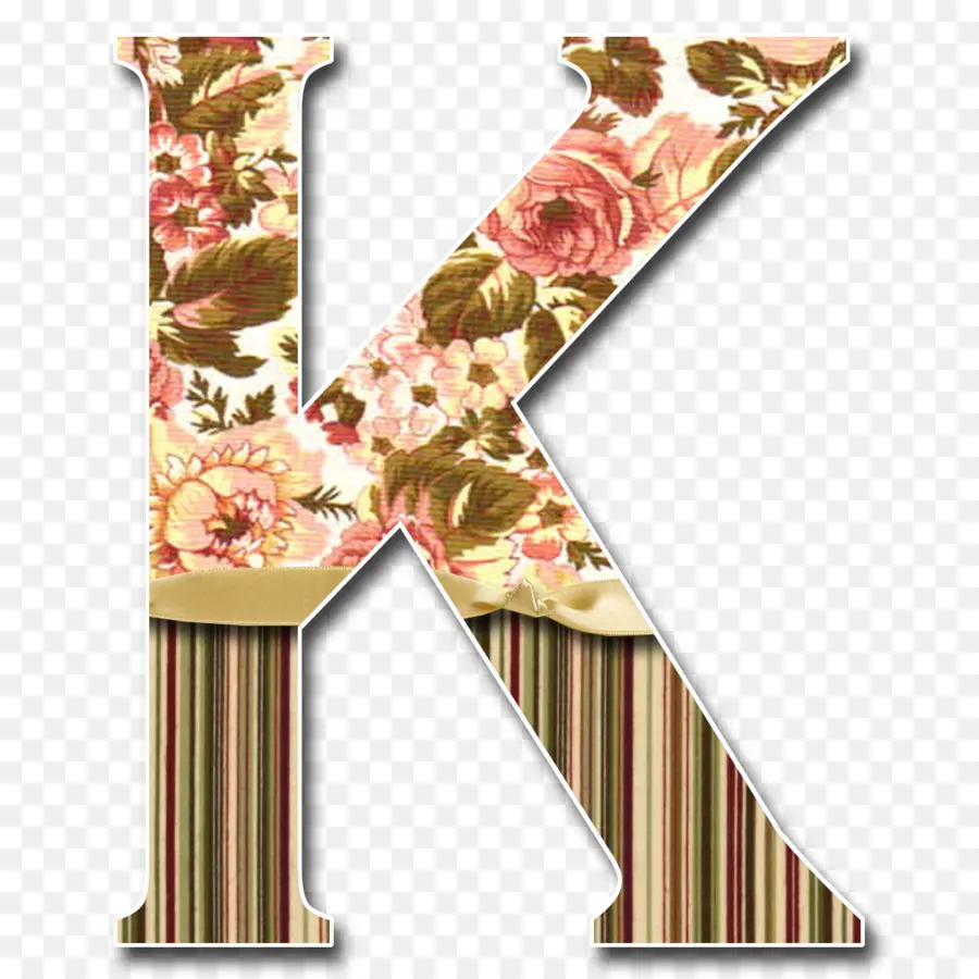 Letra Floral K，K PNG