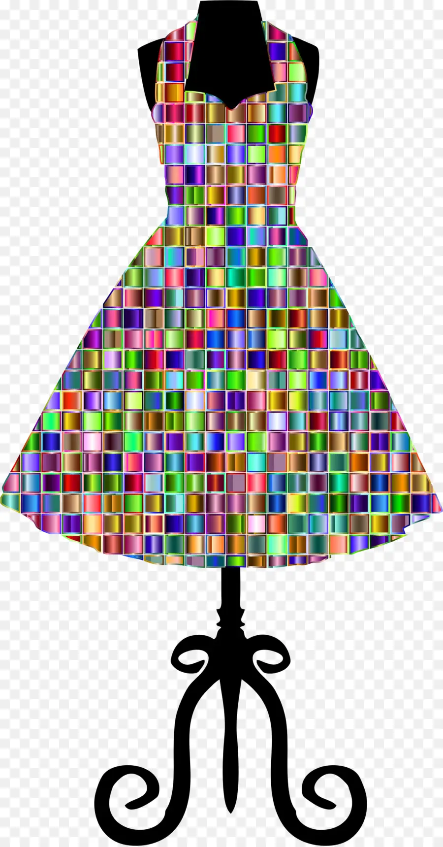 Vestido Colorido，Moda PNG