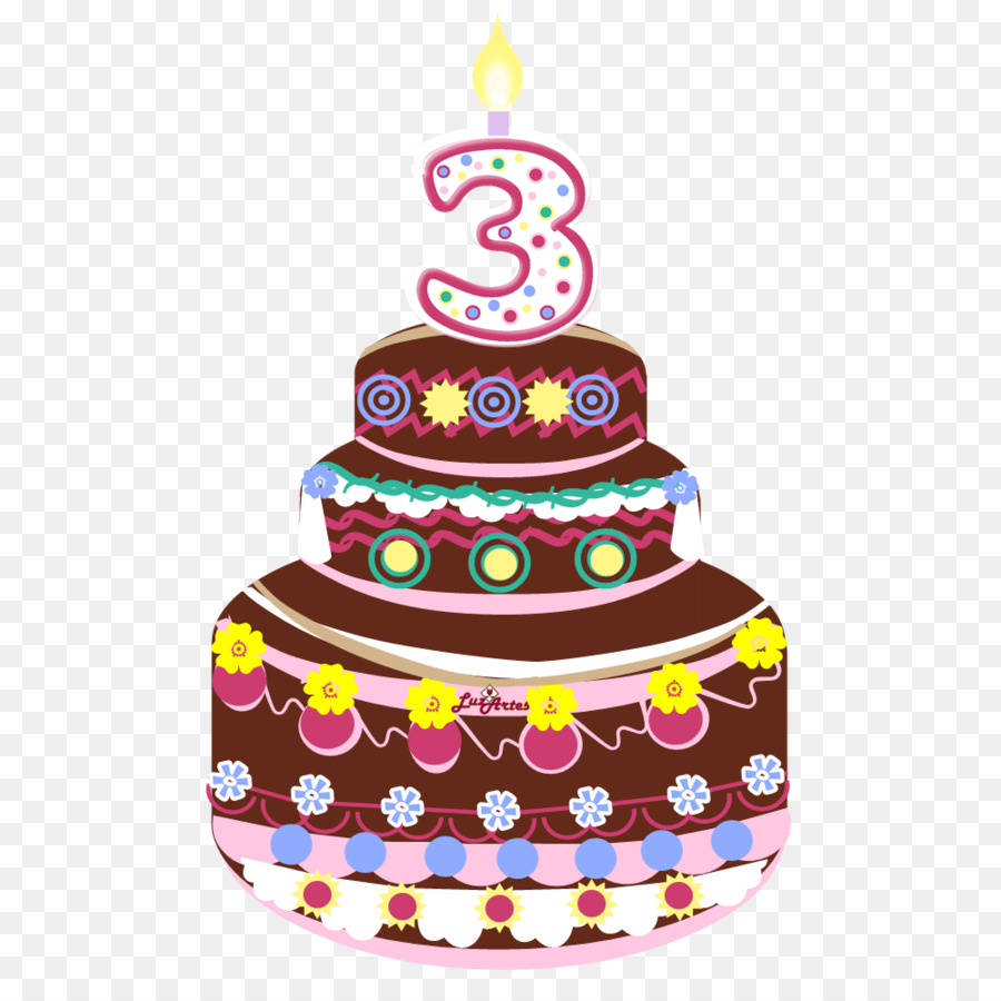 Torta De Cumpleaños，Numero 3 PNG