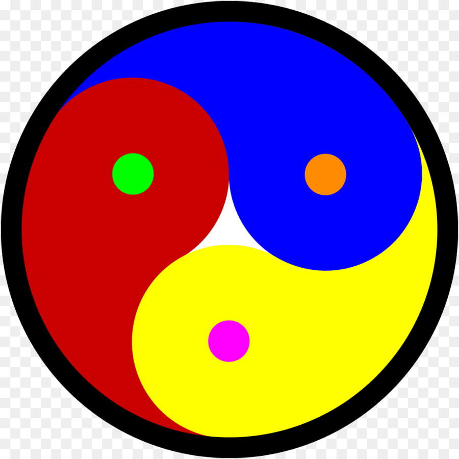 Símbolo Yin Yang，Vistoso PNG