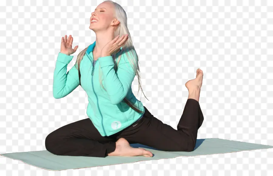 Mujer Haciendo Yoga，Ejercicio PNG