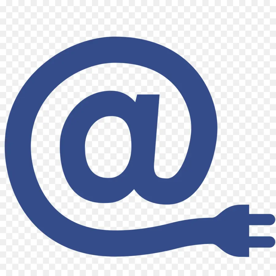 Símbolo De Arroba Azul Con Enchufe，Correo Electrónico PNG