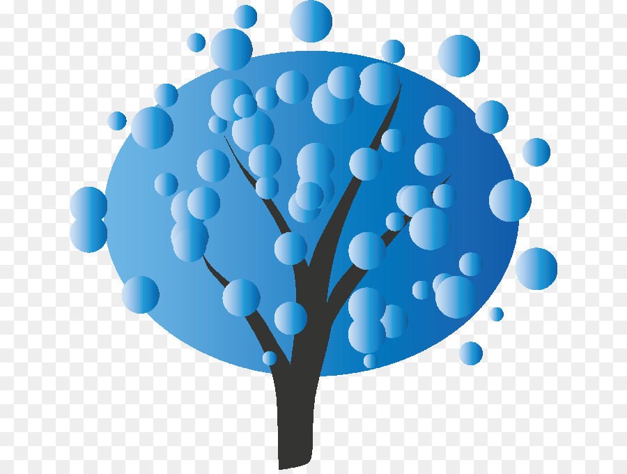 Árbol，Azul PNG