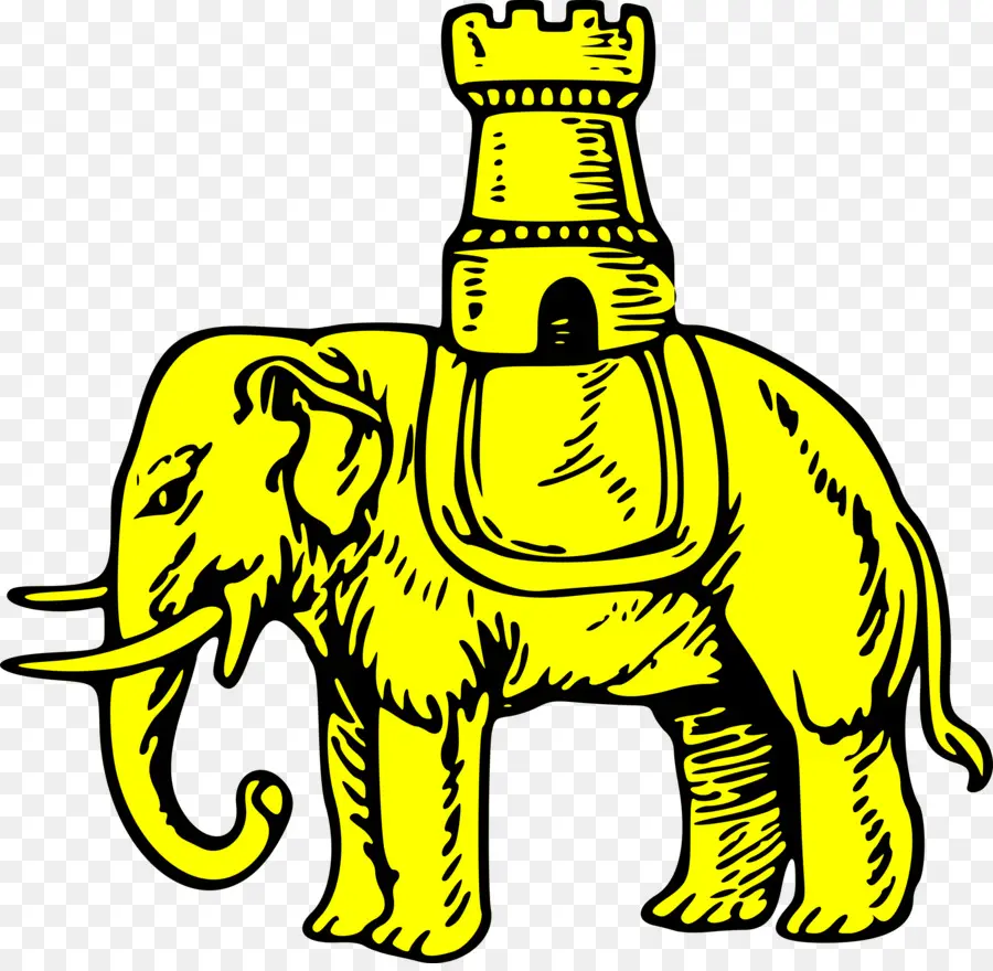 Elefante Con Castillo，Animal PNG