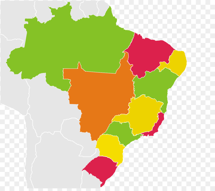 Las Regiones De Brasil，Mapa PNG