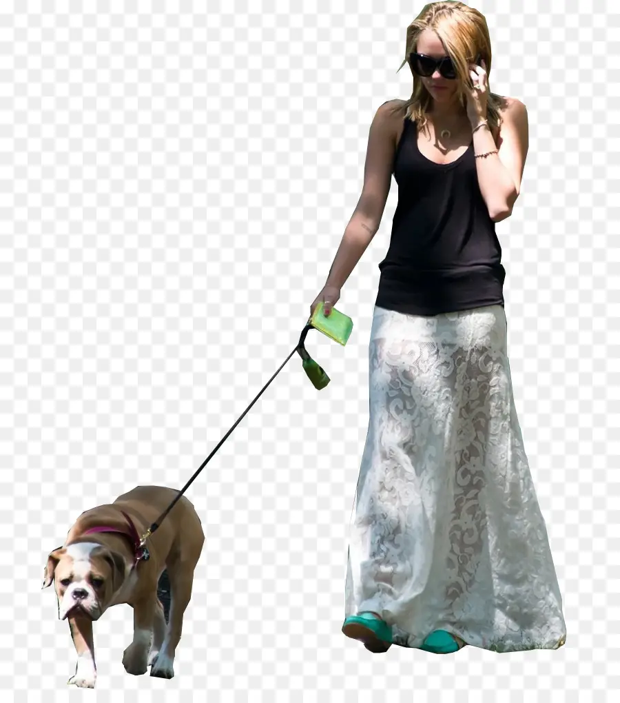 Mujer Paseando Perro，Mascota PNG