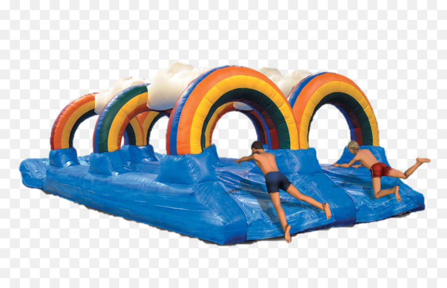 Carrera De Obstáculos Inflable，Arcoíris PNG