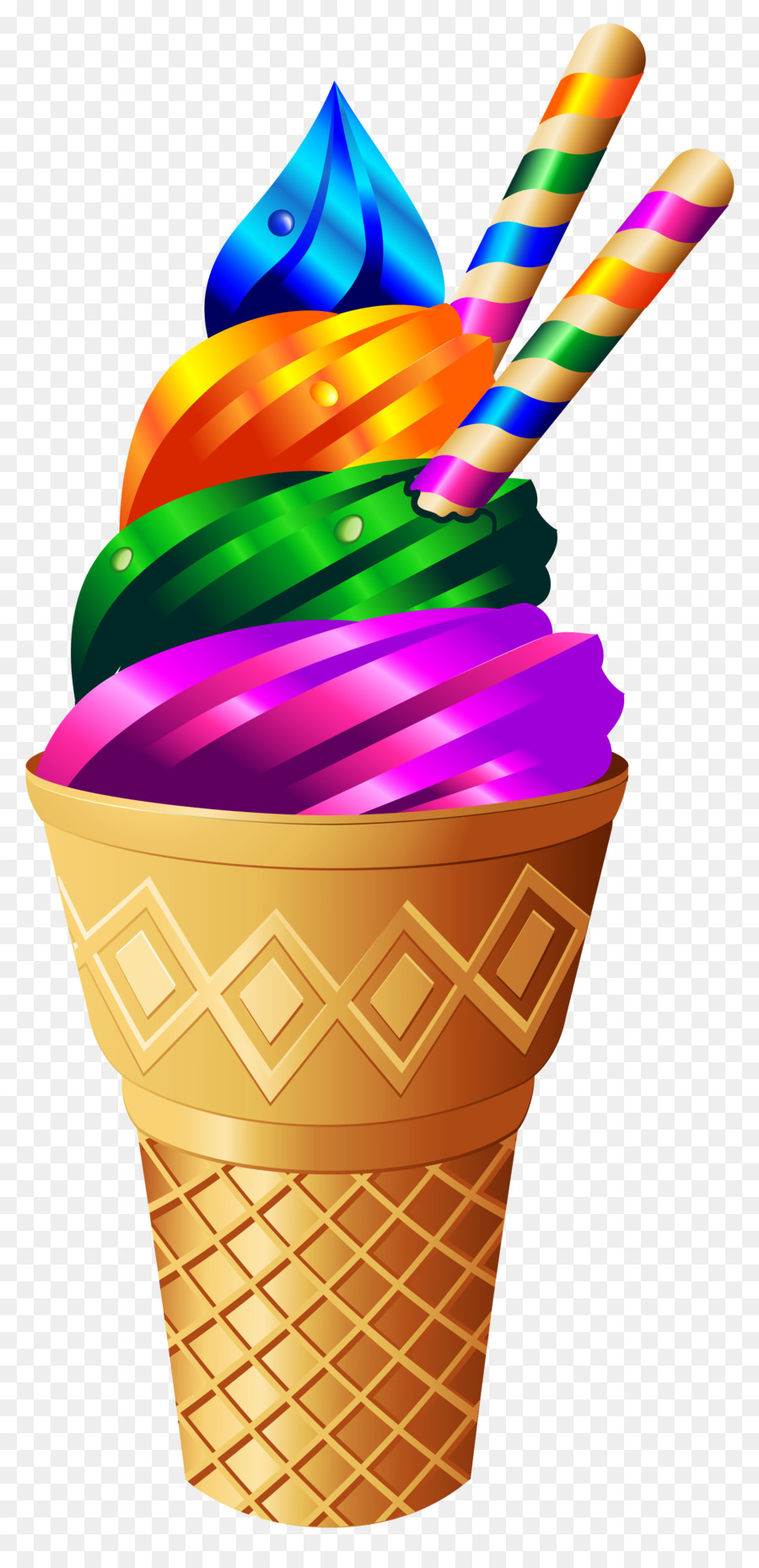 Conos De Helado，Helado PNG