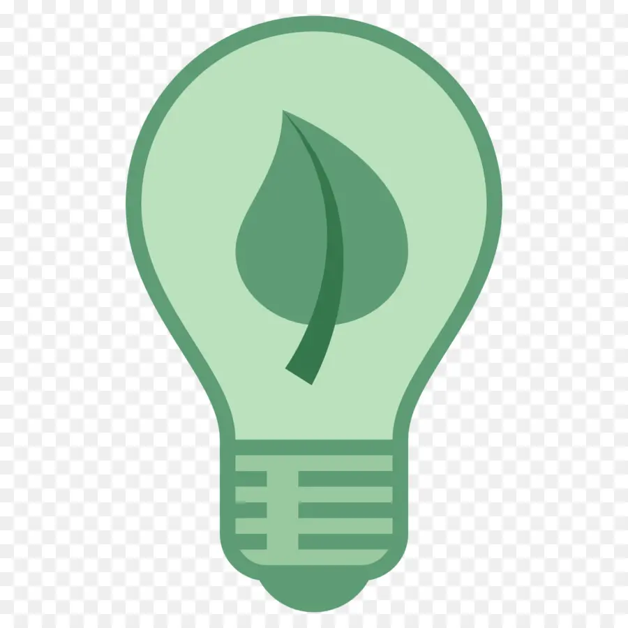 Bombilla De Luz Verde，Ecológico PNG