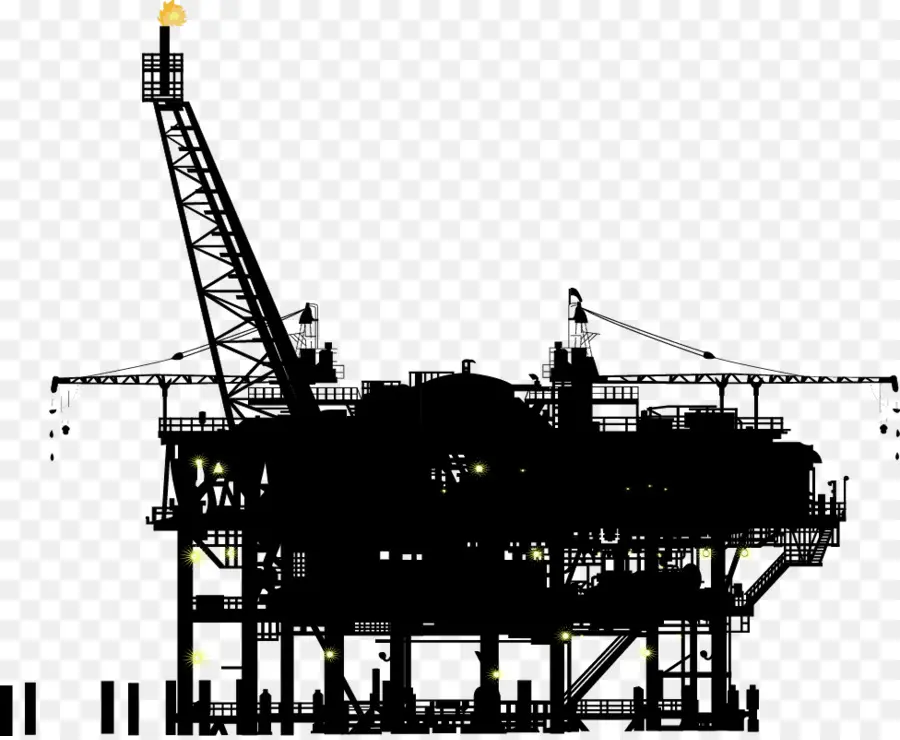 Silueta De Plataforma Petrolera，Plataforma PNG