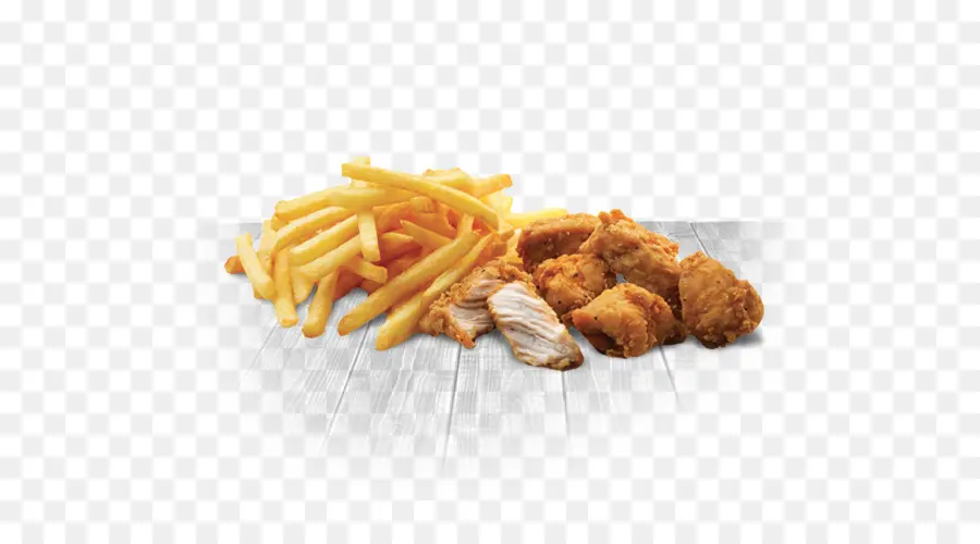 Pollo Frito，Papas Fritas PNG