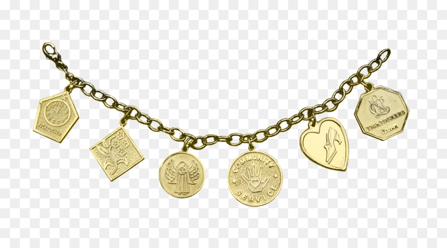 Pulsera Con Dijes，Oro PNG