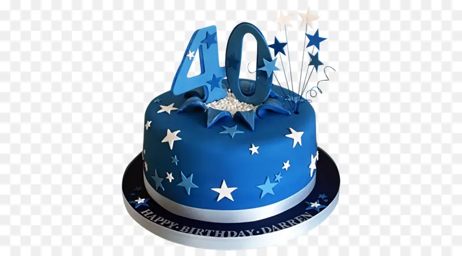 Pastel De Cumpleaños Azul，40 PNG