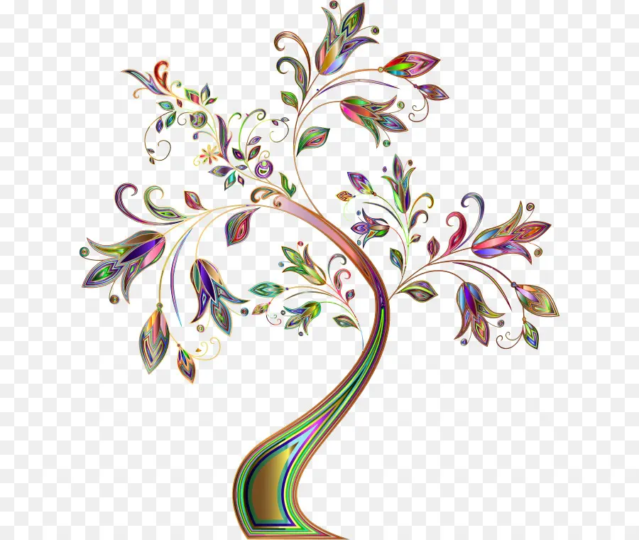 árbol Colorido，Hojas PNG