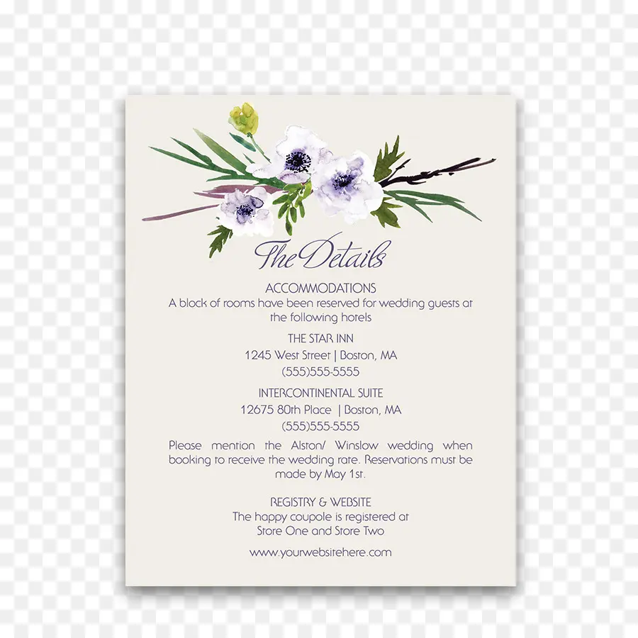 Invitación De La Boda，Diseño Floral PNG