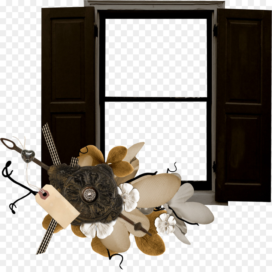 Ventana Con Decoraciones，Decoraciones PNG