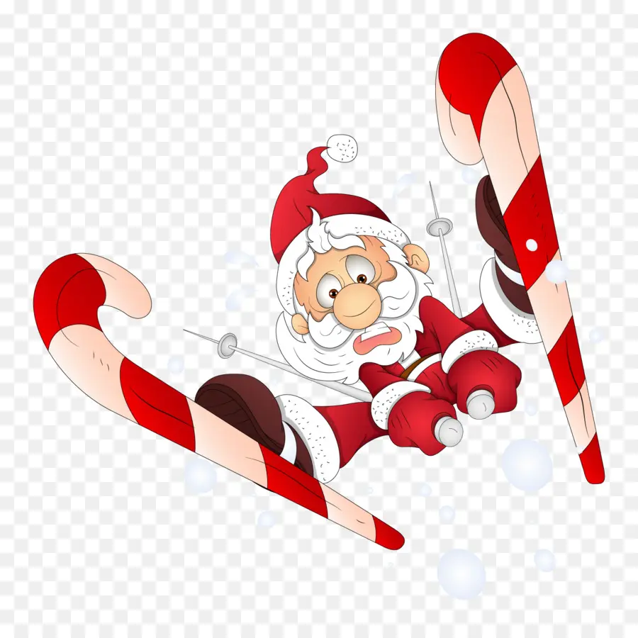 Santa Claus，Esquí PNG