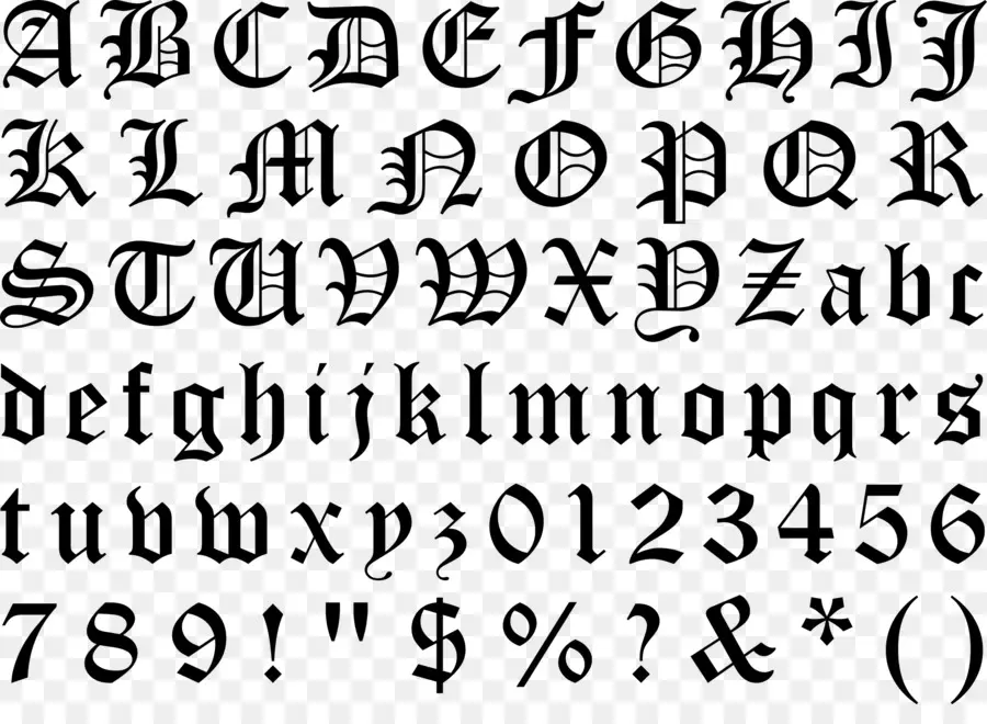 Blackletter，El Tipo De Letra PNG