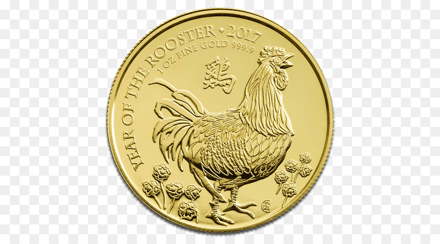 Moneda Del Año Del Gallo，Oro PNG