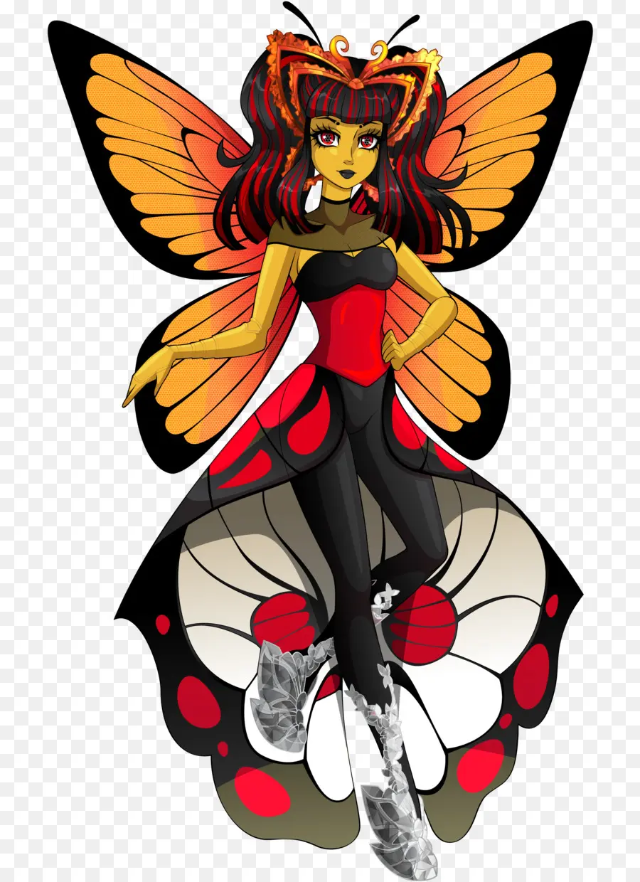 Chica Mariposa，Alas PNG