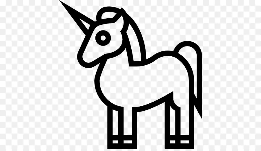 Contorno De Unicornio Negro，Unicornio PNG