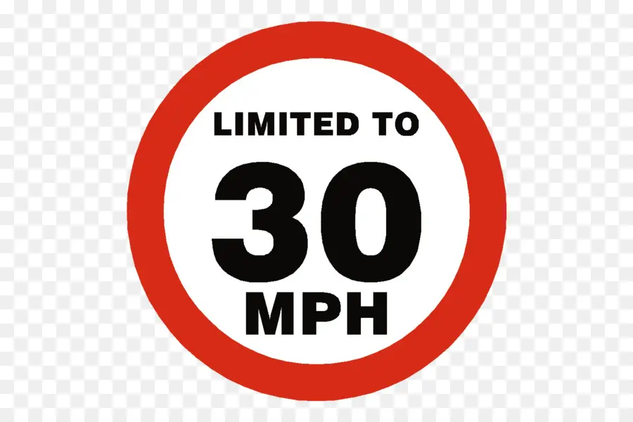 Señal De Límite De Velocidad，30 Mph PNG