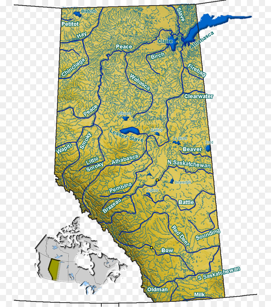 Menor Slave Lake，Río Athabasca PNG