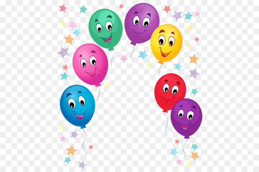 Globos Coloridos，Caras Sonrientes PNG