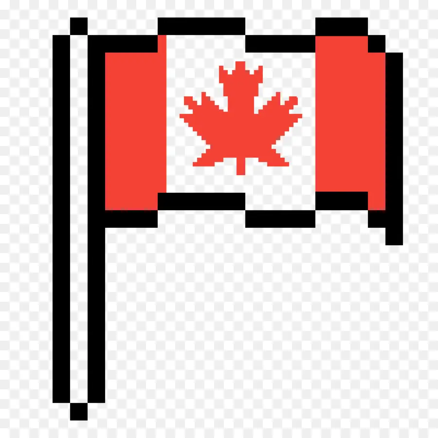 Bandera Canadiense Pixelada，Canadá PNG