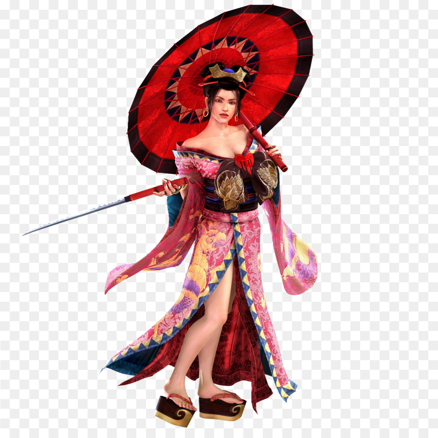 Geisha Con Paraguas，Japonés PNG