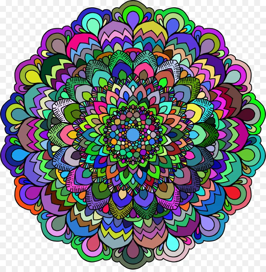 Mandalas Coloridas，Patrón PNG