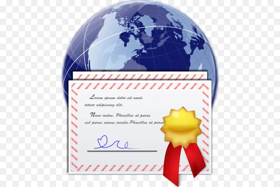 Certificado Con Globo，Otorgar PNG