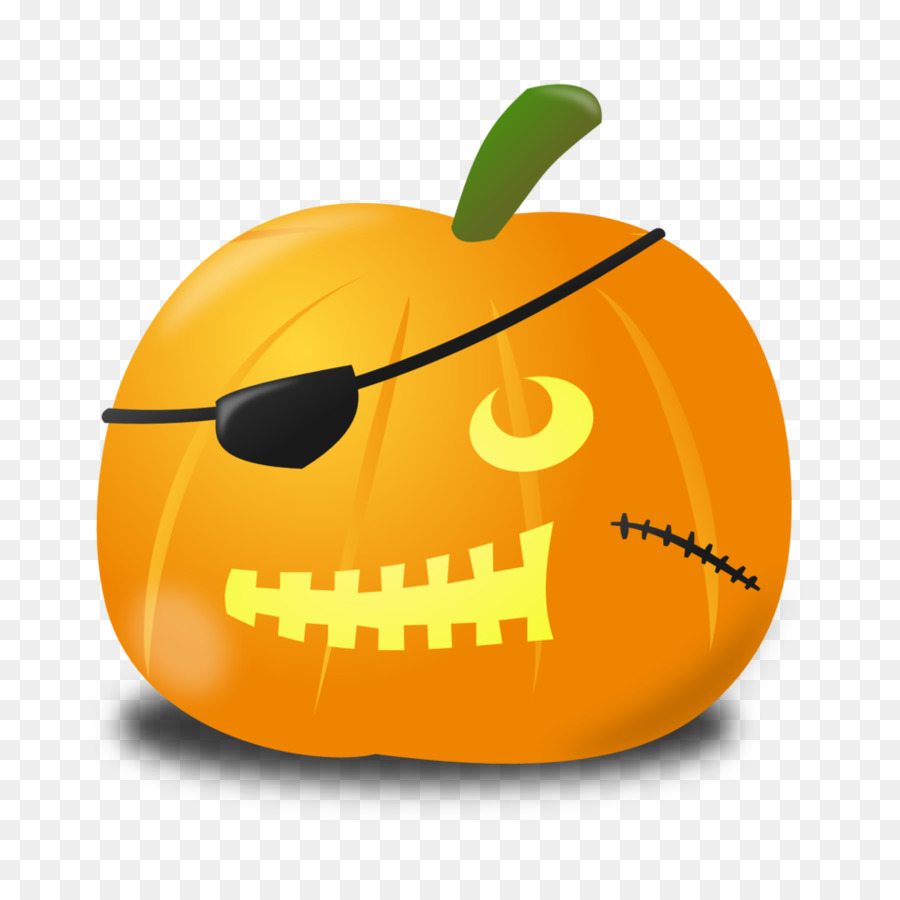 Calabaza Con Parche En El Ojo，Víspera De Todos Los Santos PNG