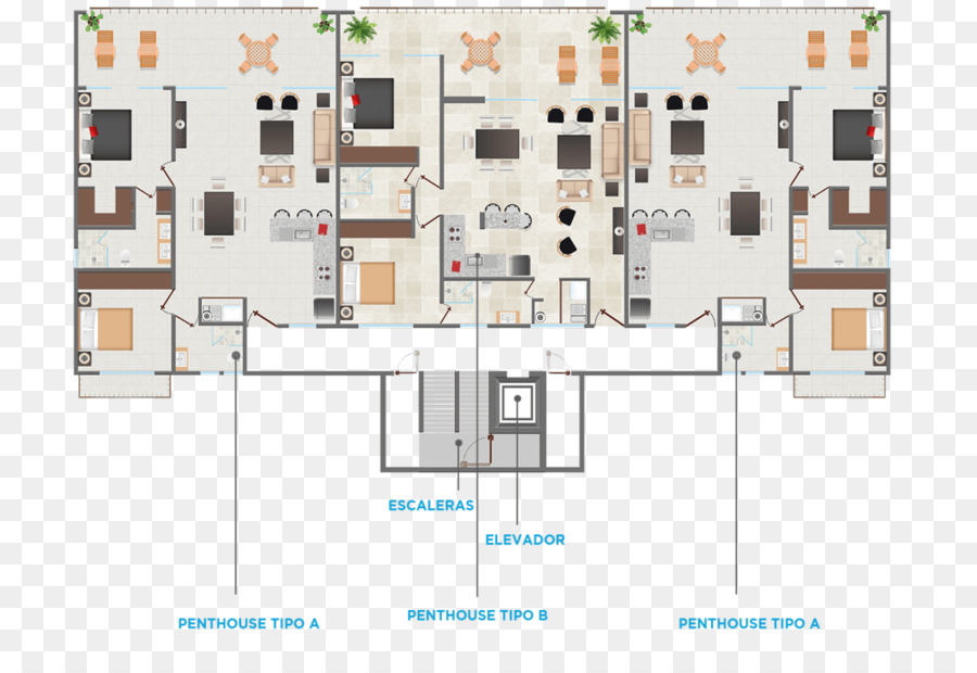 Plano De Planta Del ático，Departamento PNG