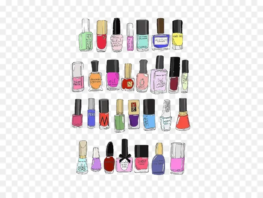 Botellas De Esmalte De Uñas，Productos Cosméticos PNG