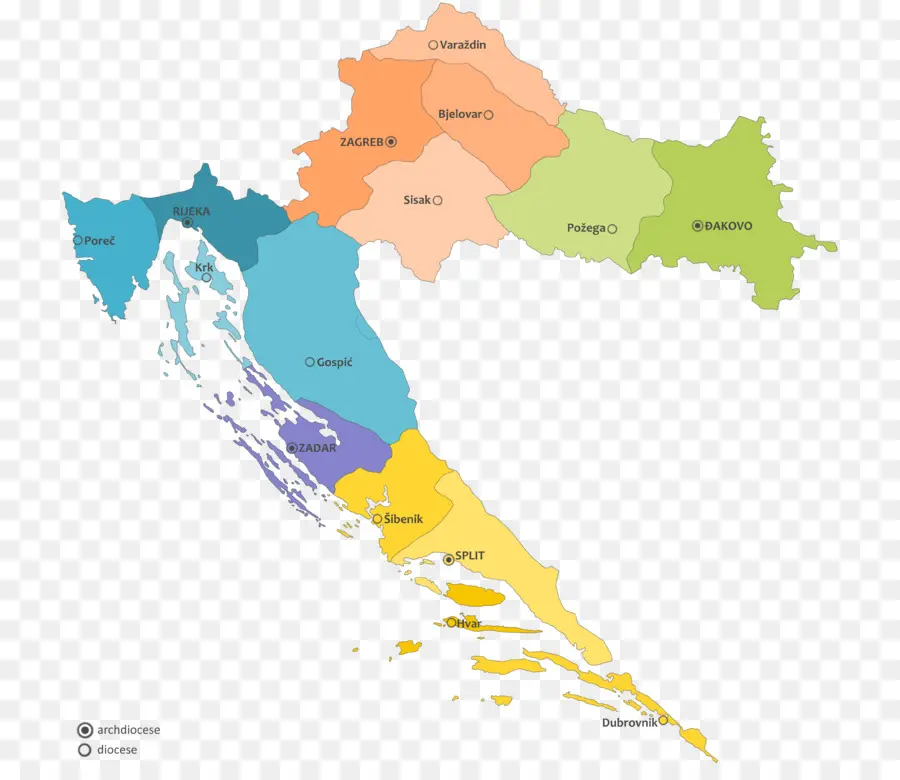 Mapa De Croacia，País PNG