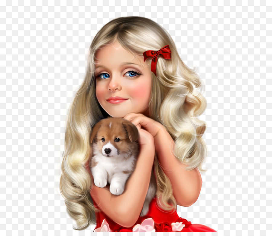 Animación，Chica Con Perro PNG