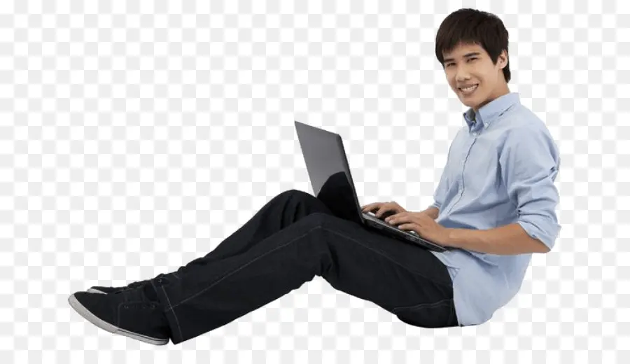 Hombre Con Computador Portatil，Computadora PNG