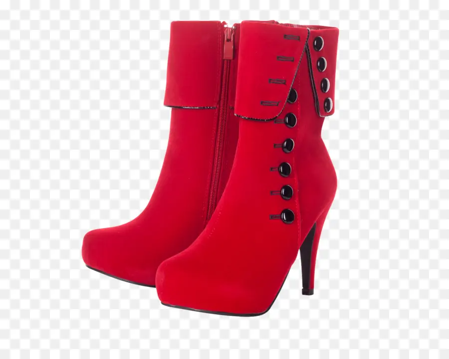 Botas Rojas De Tacón Alto，Moda PNG