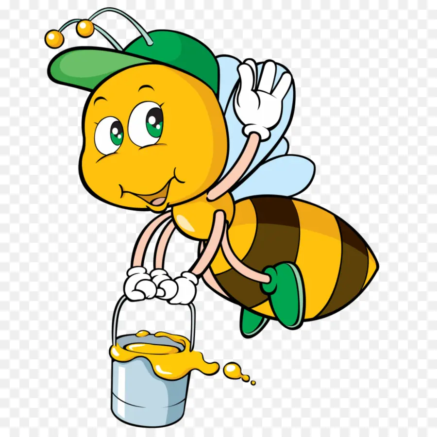 Abeja De Dibujos Animados，Miel PNG